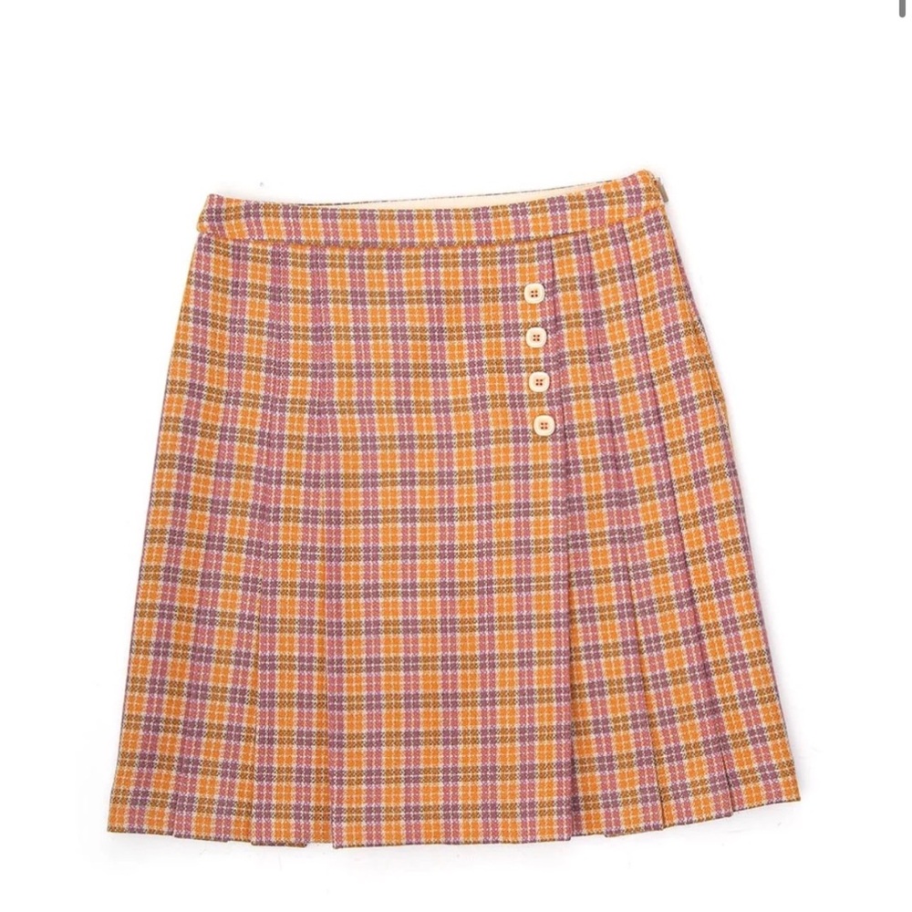 Gucci Kids Checked Logo Patch Skirt Sz 4 looks like a 6